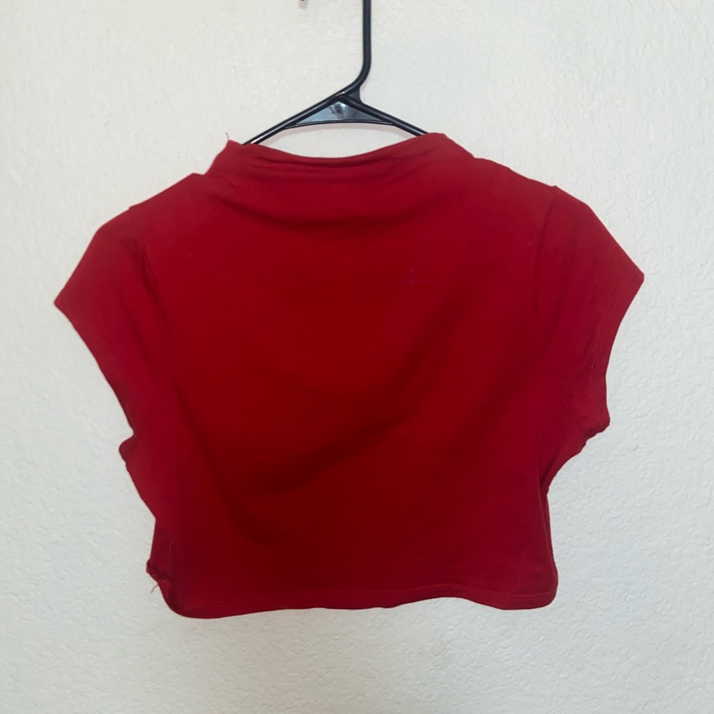 Plain Red Crop Top